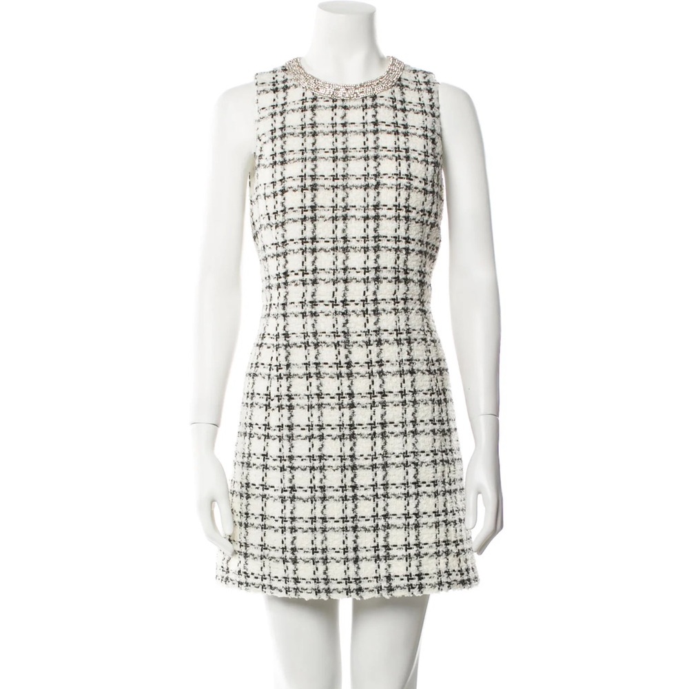 Alice & Olivia Clyde crystal embellised mini dress